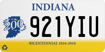 IN license plate 921YIU