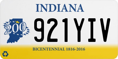 IN license plate 921YIV