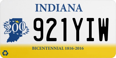 IN license plate 921YIW