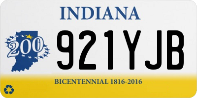 IN license plate 921YJB