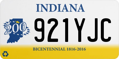 IN license plate 921YJC