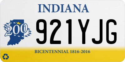 IN license plate 921YJG