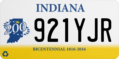IN license plate 921YJR