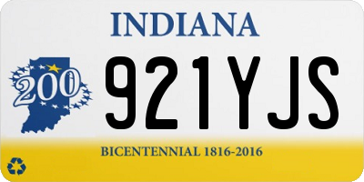 IN license plate 921YJS