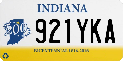 IN license plate 921YKA
