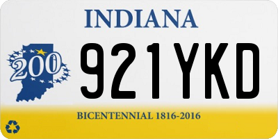 IN license plate 921YKD