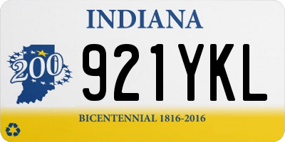 IN license plate 921YKL