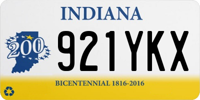 IN license plate 921YKX