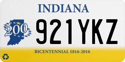 IN license plate 921YKZ