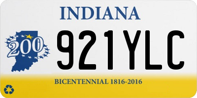 IN license plate 921YLC