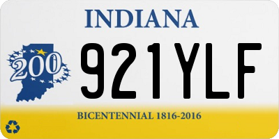 IN license plate 921YLF