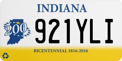 IN license plate 921YLI