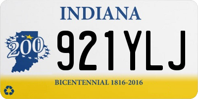 IN license plate 921YLJ