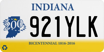IN license plate 921YLK