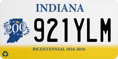 IN license plate 921YLM