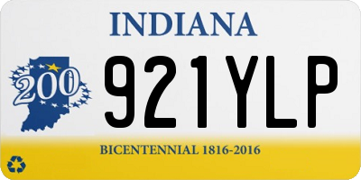 IN license plate 921YLP