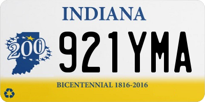 IN license plate 921YMA