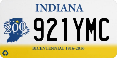 IN license plate 921YMC