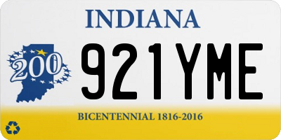 IN license plate 921YME