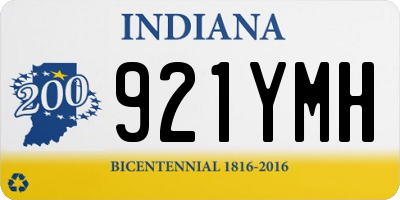 IN license plate 921YMH