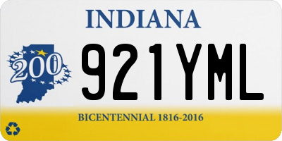 IN license plate 921YML