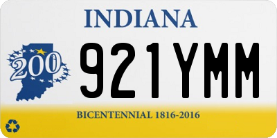 IN license plate 921YMM