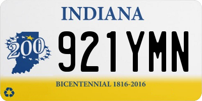 IN license plate 921YMN