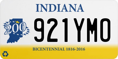IN license plate 921YMO