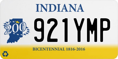 IN license plate 921YMP