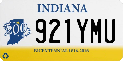 IN license plate 921YMU