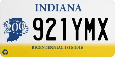 IN license plate 921YMX