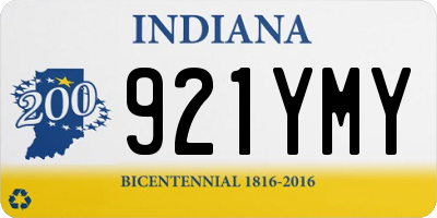 IN license plate 921YMY