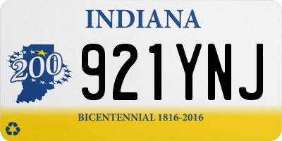 IN license plate 921YNJ