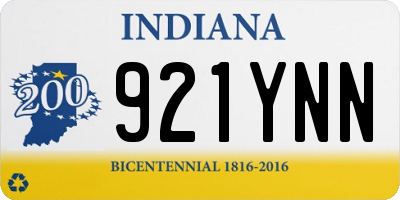 IN license plate 921YNN