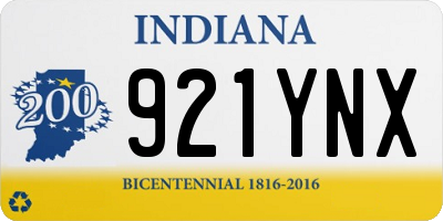 IN license plate 921YNX