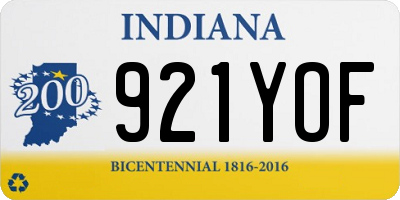 IN license plate 921YOF