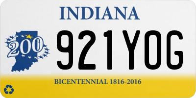 IN license plate 921YOG