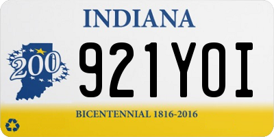 IN license plate 921YOI