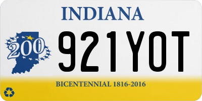 IN license plate 921YOT