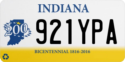 IN license plate 921YPA
