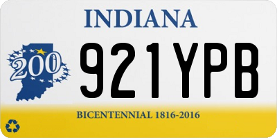 IN license plate 921YPB