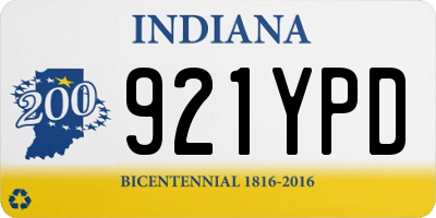 IN license plate 921YPD