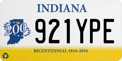 IN license plate 921YPE