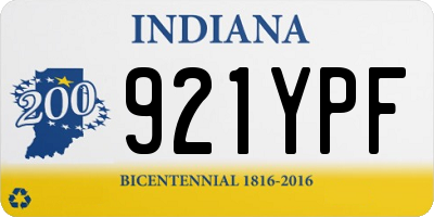IN license plate 921YPF