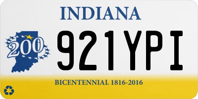 IN license plate 921YPI