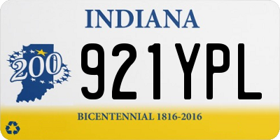 IN license plate 921YPL