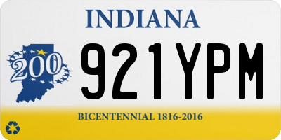 IN license plate 921YPM
