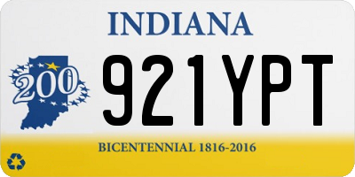 IN license plate 921YPT