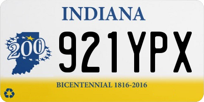 IN license plate 921YPX