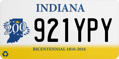 IN license plate 921YPY